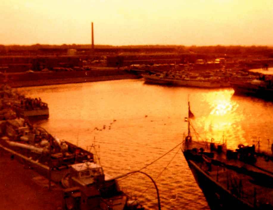 Hafen Olpenitz Abendrot